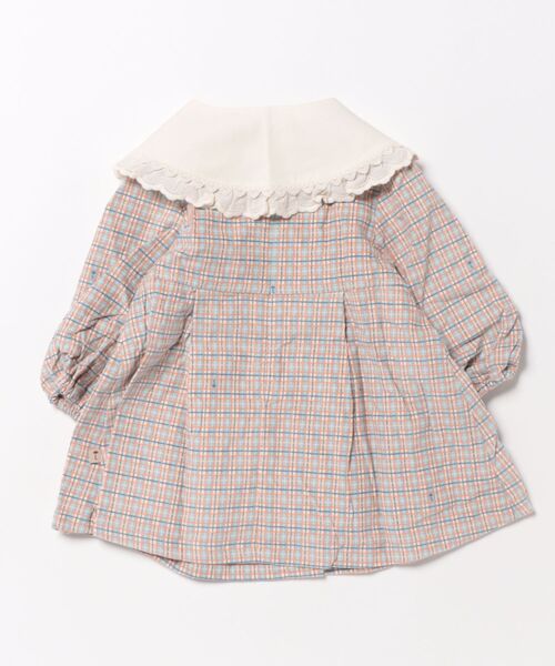 moimoln（モイモルン）の「チェック柄襟切替長袖ワンピース（ワンピース・キッズ・ブルー・90cm/110cm/120cm/130cm/100cm/80ｃｍ）」の13枚目の写真