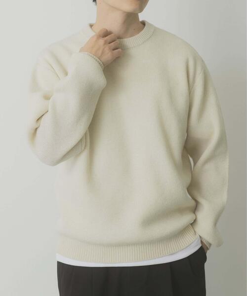 セール】タスマニア メリノウール100 クルーネックニット（ニット