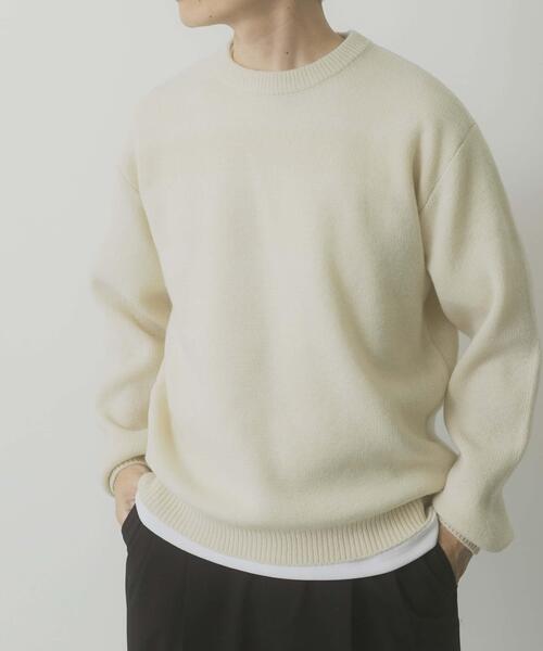 セール】タスマニア メリノウール100 クルーネックニット（ニット