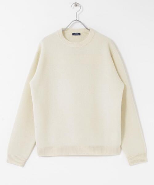 ITEMS URBANRESEARCH（アイテムズ アーバンリサーチ）の「タスマニア メリノウール100 クルーネックニット（ニット/セーター・メンズ・チャコールグレー/バーガンディー/ホワイト/マスタード/ブルー系その他/ベージュ・MEDIUM/LARGE）」の12枚目の写真