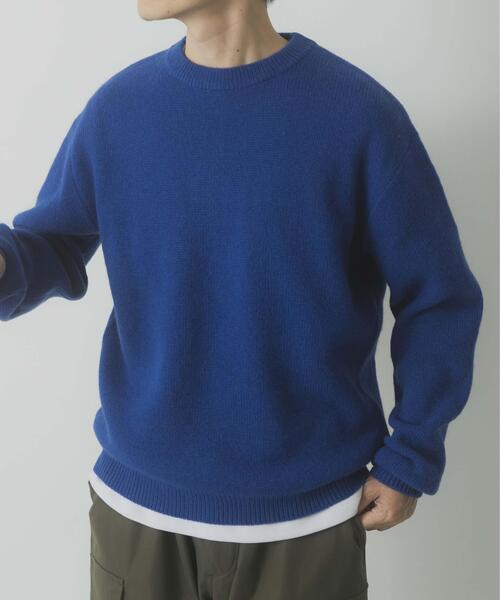 ITEMS URBANRESEARCH（アイテムズ アーバンリサーチ）の「タスマニア メリノウール100 クルーネックニット（ニット/セーター・メンズ・チャコールグレー/バーガンディー/ホワイト/マスタード/ブルー系その他/ベージュ・MEDIUM/LARGE）」の14枚目の写真