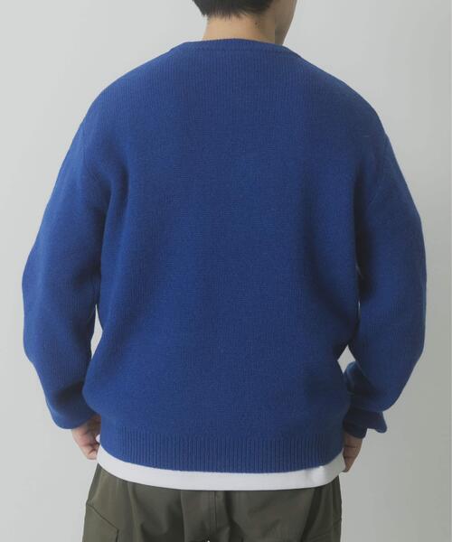 ITEMS URBANRESEARCH（アイテムズ アーバンリサーチ）の「タスマニア メリノウール100 クルーネックニット（ニット/セーター・メンズ・チャコールグレー/バーガンディー/ホワイト/マスタード/ブルー系その他/ベージュ・MEDIUM/LARGE）」の15枚目の写真