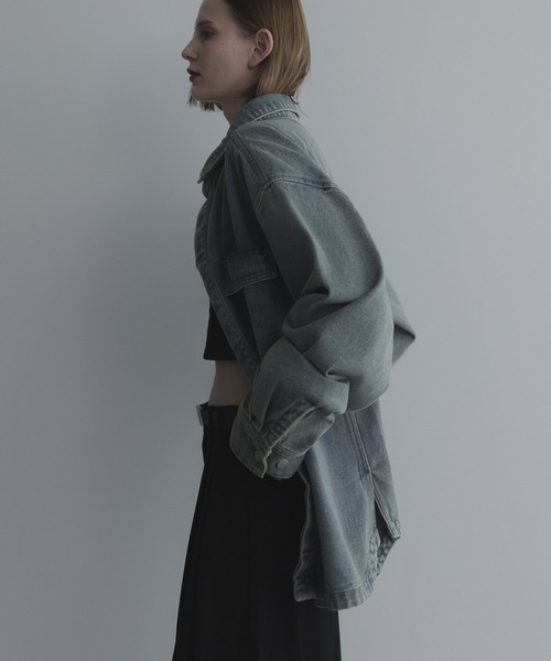 remer（リメール）の「モダンオーバーサイズ デニムジャケット - MODERN OVERSIZED DENIM JACKET（デニムジャケット・メンズ・サックスブルー/ブラック・X-SMALL/SMALL/MEDIUM/LARGE）」の11枚目の写真