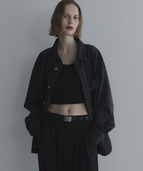 remer（リメール）の「モダンオーバーサイズ デニムジャケット - MODERN OVERSIZED DENIM JACKET（デニムジャケット・メンズ・サックスブルー/ブラック・X-SMALL/SMALL/MEDIUM/LARGE）」の6枚目の写真