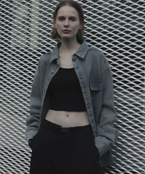 remer（リメール）の「モダンオーバーサイズ デニムジャケット - MODERN OVERSIZED DENIM JACKET（デニムジャケット・メンズ・サックスブルー/ブラック・X-SMALL/SMALL/MEDIUM/LARGE）」の20枚目の写真