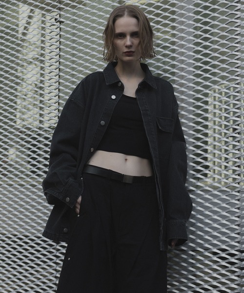 remer（リメール）の「モダンオーバーサイズ デニムジャケット - MODERN OVERSIZED DENIM JACKET（デニムジャケット・メンズ・サックスブルー/ブラック・X-SMALL/SMALL/MEDIUM/LARGE）」の15枚目の写真