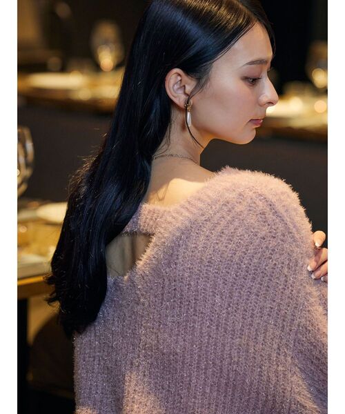 LAGUNAMOON（ラグナムーン）の「バックデザインファーラメニットプルオーバー（ニット/セーター・レディース・グレー/ベージュ/ピンク・FREE）」の4枚目の写真