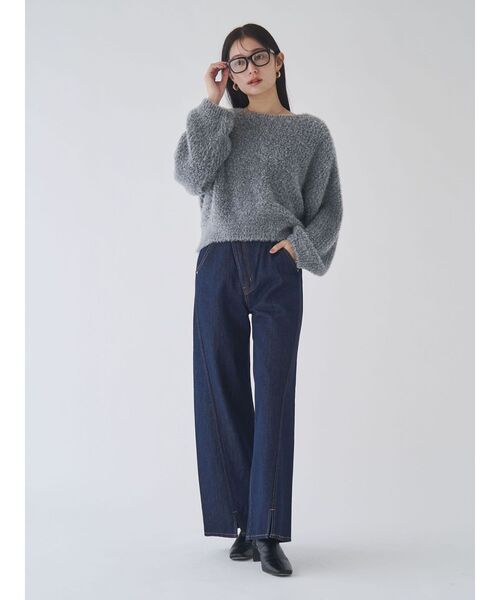 LAGUNAMOON（ラグナムーン）の「バックデザインファーラメニットプルオーバー（ニット/セーター・レディース・グレー/ベージュ/ピンク・FREE）」の13枚目の写真