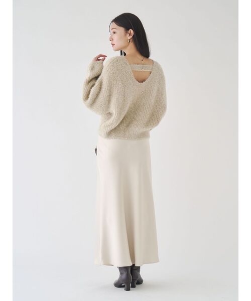 LAGUNAMOON（ラグナムーン）の「バックデザインファーラメニットプルオーバー（ニット/セーター・レディース・グレー/ベージュ/ピンク・FREE）」の18枚目の写真