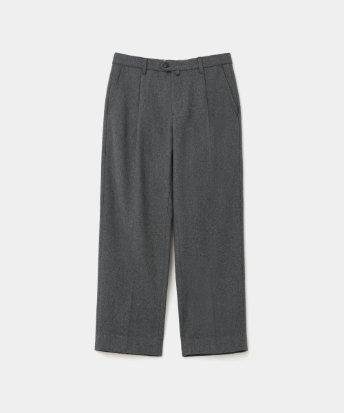 UNIFORM BRIDGE(ユニフォームブリッジ)の「wool one tuck cropped slacks charcoal(スラックス・メンズ・その他・MEDIUM/LARGE/X-LARGE/XX-LARGE)」の1枚目の写真
