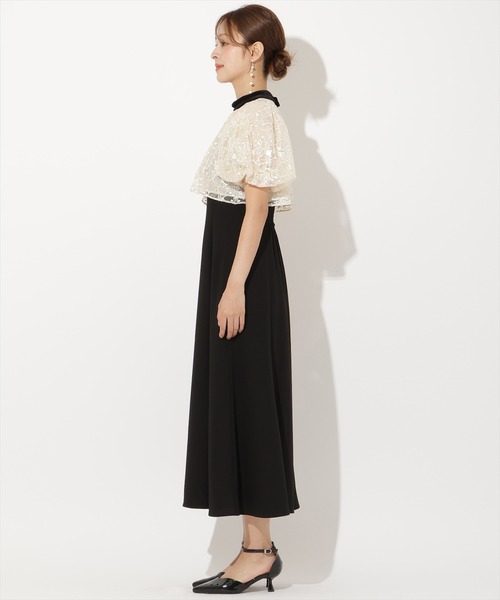 ベロアトリミングブラウス×ドレス（ドレス）｜AND COUTURE（アンド