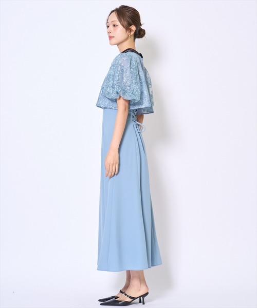 【即日発送/値下不可】ベロアトリミングブラウス×ドレス ベロアトリミングブラウス×ドレス（ドレス）｜AND COUTURE（アンド