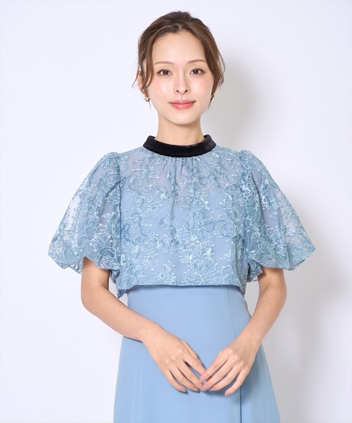 ベロアトリミングブラウス×ドレス（ドレス）｜AND COUTURE（アンド