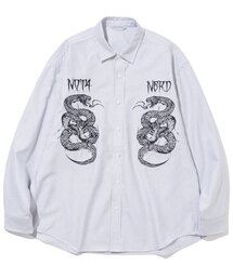 NOT4NERD(�m�b�g�t�H�[�i�[�h)��Snake Shirt - Stripe Black(�V���c/�u���E�X)
