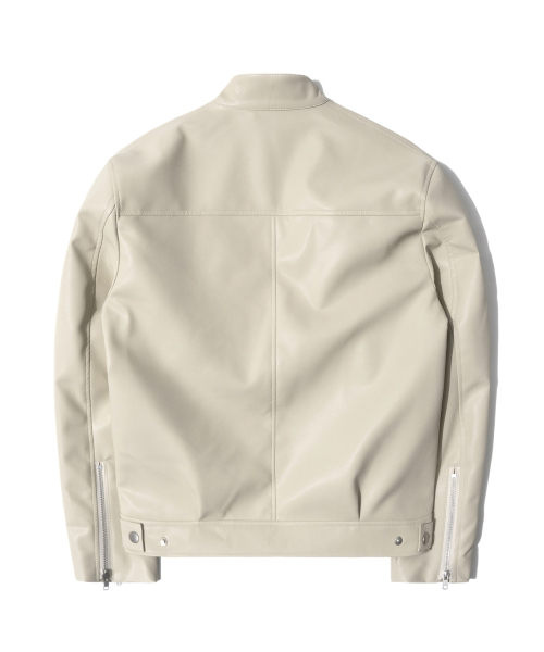 QT8 GARMENTS(キューティーエイトガーメント)の「RG Synthetic Leather Moto Jacket (Cream)(ライダースジャケット・レディース・その他・MEDIUM/LARGE/X-LARGE)」の4枚目の写真