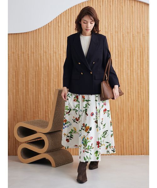 Mila Owen（ミラオーウェン）の「【00サイズあり】ウエストゴムギャザーマキシスカート（スカート・レディース・アイボリー/ブラウン/ミント・0/1）」の9枚目の写真