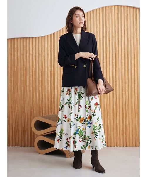 Mila Owen（ミラオーウェン）の「【00サイズあり】ウエストゴムギャザーマキシスカート（スカート・レディース・アイボリー/ブラウン/ミント・0/1）」の10枚目の写真