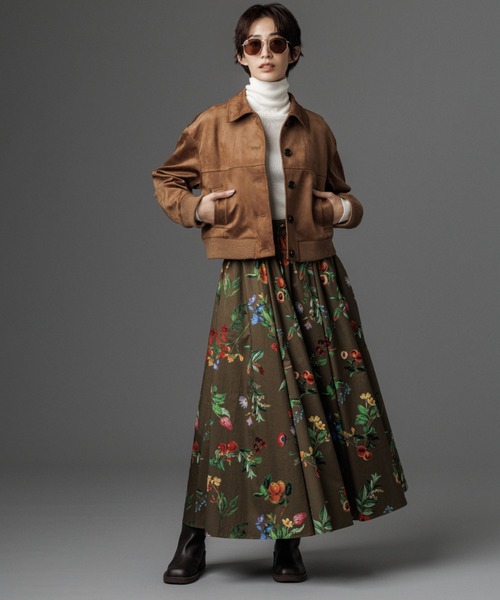 Mila Owen（ミラオーウェン）の「【00サイズあり】ウエストゴムギャザーマキシスカート（スカート・レディース・アイボリー/ブラウン/ミント・0/1）」の18枚目の写真