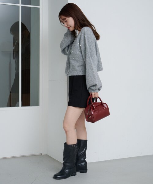 Kastane（カスタネ）の「【新色追加/2サイズ展開】タックショートパンツ（その他パンツ・レディース・グレー/ブラック/ブラウン・1/0）」の6枚目の写真