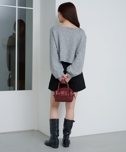 Kastane（カスタネ）の「【新色追加/2サイズ展開】タックショートパンツ（その他パンツ・レディース・グレー/ブラック/ブラウン・1/0）」の4枚目の写真