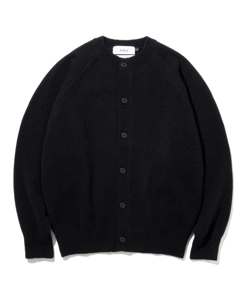 KNITTED(ニッティド)の「シェギドック ウール100% ラウンドカーディガン BLACK(カーディガン/ボレロ・レディース・その他・LARGE/MEDIUM/X-LARGE)」の1枚目の写真