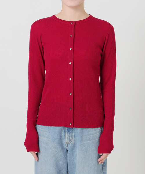 IENA LA BOUCLE(イエナラブークル)の「IENA LA BOUCLE ウールテレコカーディガン(カーディガン/ボレロ・レディース・チャコールグレー/レッド・FREE)」の2枚目の写真