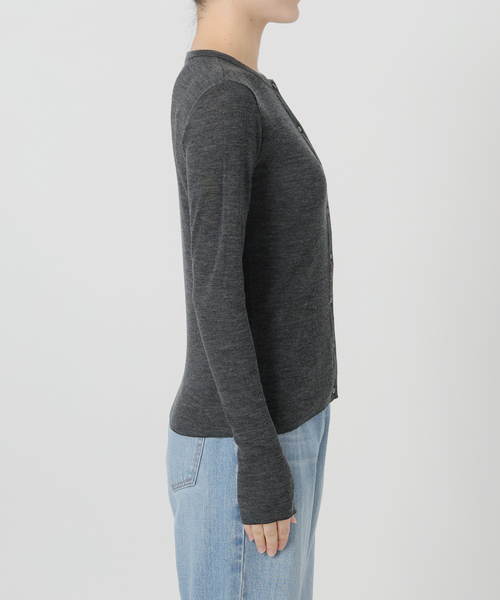 IENA LA BOUCLE(イエナラブークル)の「IENA LA BOUCLE ウールテレコカーディガン(カーディガン/ボレロ・レディース・チャコールグレー/レッド・FREE)」の15枚目の写真