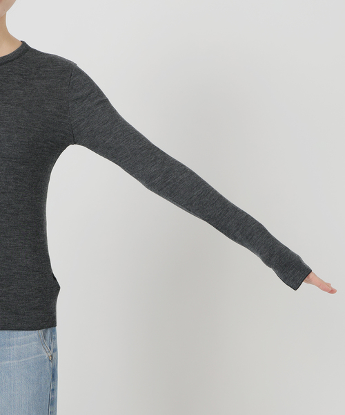 IENA LA BOUCLE(イエナラブークル)の「IENA LA BOUCLE ウールテレコカーディガン(カーディガン/ボレロ・レディース・チャコールグレー/レッド・FREE)」の16枚目の写真