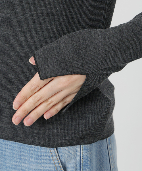 IENA LA BOUCLE(イエナラブークル)の「IENA LA BOUCLE ウールテレコカーディガン(カーディガン/ボレロ・レディース・チャコールグレー/レッド・FREE)」の18枚目の写真