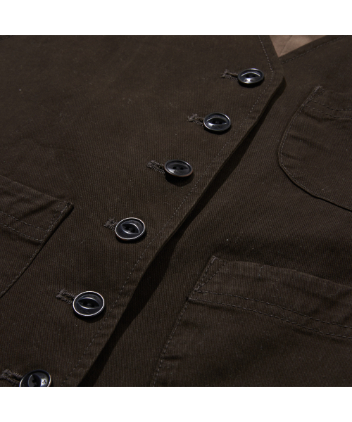 PENFIELD（ペンフィールド）の「ウィメンズシグネチャーフェイデッドコットンメディーバルベストブラウン_FR2WV03F（ベスト・レディース・ブラウン・SMALL/MEDIUM）」の5枚目の写真