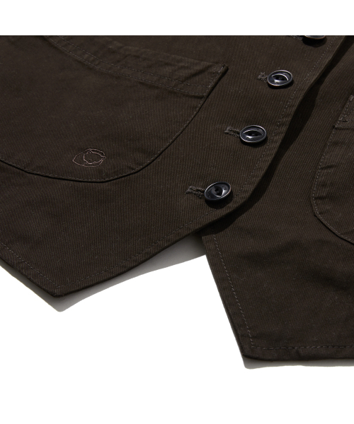 PENFIELD（ペンフィールド）の「ウィメンズシグネチャーフェイデッドコットンメディーバルベストブラウン_FR2WV03F（ベスト・レディース・ブラウン・SMALL/MEDIUM）」の6枚目の写真