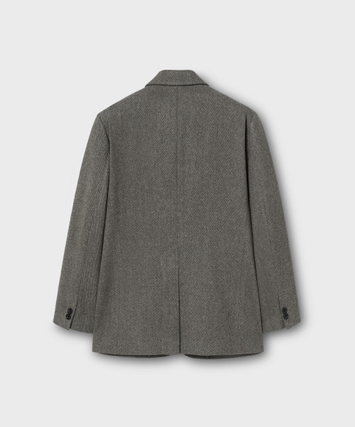 NONBLANK(ノンブランク)の「ウール100ツイルオーバーサイズジャケット_MELANGE TAUPE(テーラードジャケット・メンズ・グレー・LARGE/X-LARGE/MEDIUM)」の3枚目の写真
