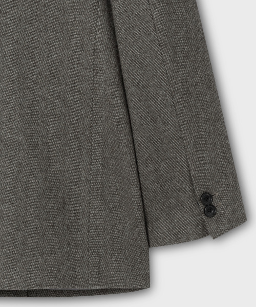 NONBLANK(ノンブランク)の「ウール100ツイルオーバーサイズジャケット_MELANGE TAUPE(テーラードジャケット・メンズ・グレー・LARGE/X-LARGE/MEDIUM)」の9枚目の写真