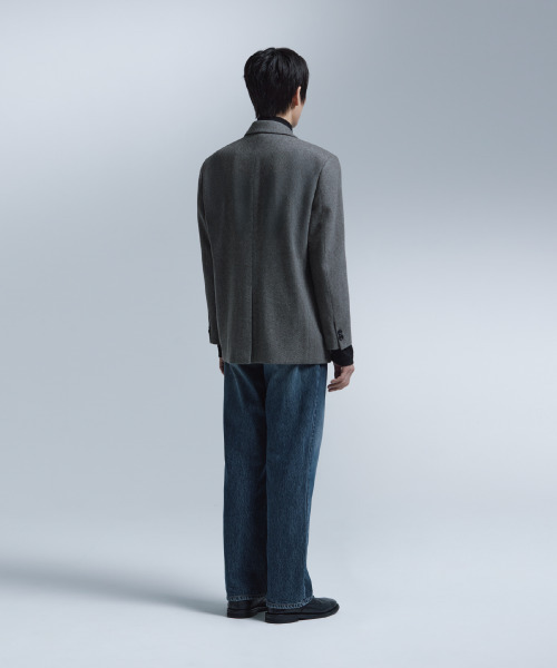 NONBLANK(ノンブランク)の「ウール100ツイルオーバーサイズジャケット_MELANGE TAUPE(テーラードジャケット・メンズ・グレー・LARGE/X-LARGE/MEDIUM)」の17枚目の写真