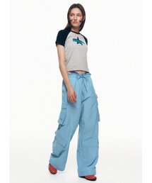 CACELE（カッセル）の「ストリングナイロンカーゴパンツ[ライトブルー]（その他パンツ）」