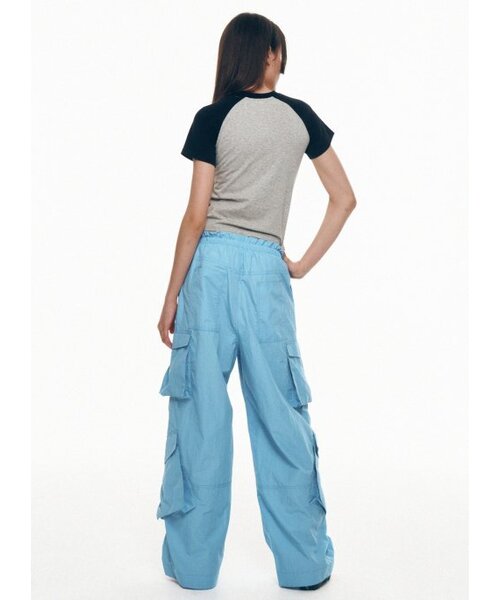CACELE（カッセル）の「ストリングナイロンカーゴパンツ[ライトブルー]（その他パンツ・レディース・その他・FREE）」の4枚目の写真