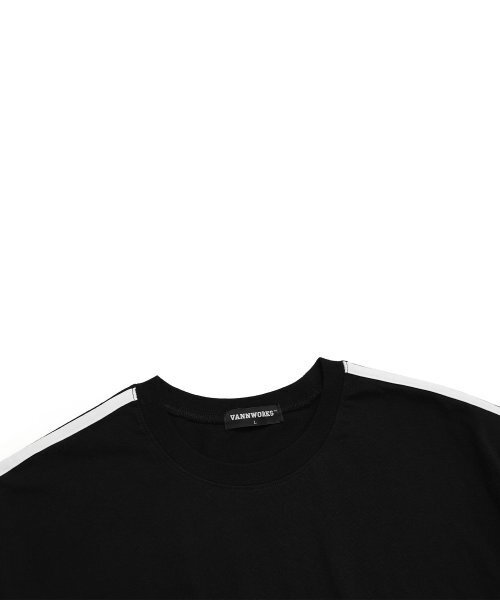 VANNWORKS(バンワークス)の「ツートンユニフォームロゴオーバーサイズ半袖Tシャツ (VS0055) ブラック/スカイ(Tシャツ/カットソー・レディース・その他・MEDIUM/SMALL/X-LARGE/LARGE)」の3枚目の写真