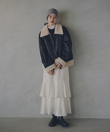 N.（N. Natural Beauty Basic） | シャイニーティアードスカート(スカート)