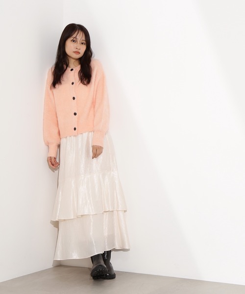 N.（N. Natural Beauty Basic）（エヌエヌナチュラルビューティーベーシック）の「シャイニーティアードスカート（スカート・レディース・オフホワイト/カーキ/グレー・P/S/MEDIUM）」の18枚目の写真