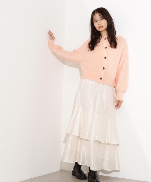 N.（N. Natural Beauty Basic）（エヌエヌナチュラルビューティーベーシック）の「シャイニーティアードスカート（スカート・レディース・オフホワイト/カーキ/グレー・P/S/MEDIUM）」の19枚目の写真