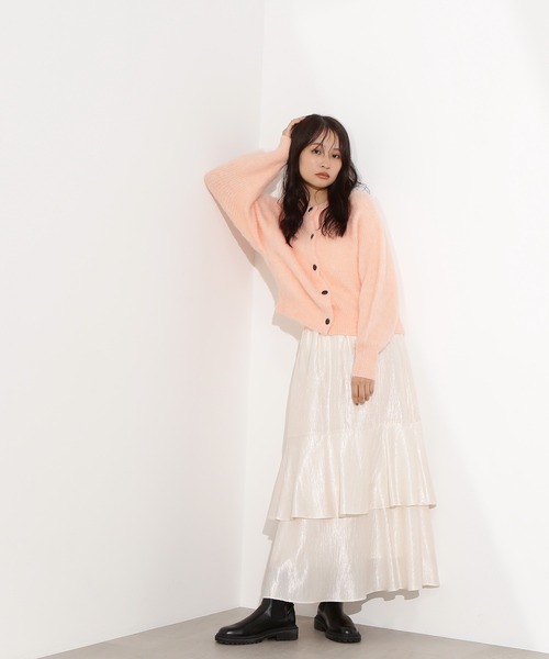 N.（N. Natural Beauty Basic）（エヌエヌナチュラルビューティーベーシック）の「シャイニーティアードスカート（スカート・レディース・オフホワイト/カーキ/グレー・P/S/MEDIUM）」の20枚目の写真