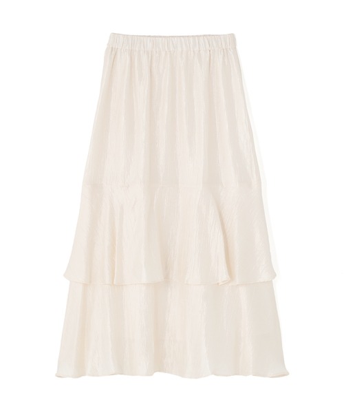 N.（N. Natural Beauty Basic）（エヌエヌナチュラルビューティーベーシック）の「シャイニーティアードスカート（スカート・レディース・オフホワイト/カーキ/グレー・P/S/MEDIUM）」の5枚目の写真