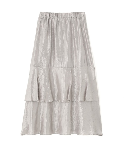 N.（N. Natural Beauty Basic）（エヌエヌナチュラルビューティーベーシック）の「シャイニーティアードスカート（スカート・レディース・オフホワイト/カーキ/グレー・P/S/MEDIUM）」の8枚目の写真