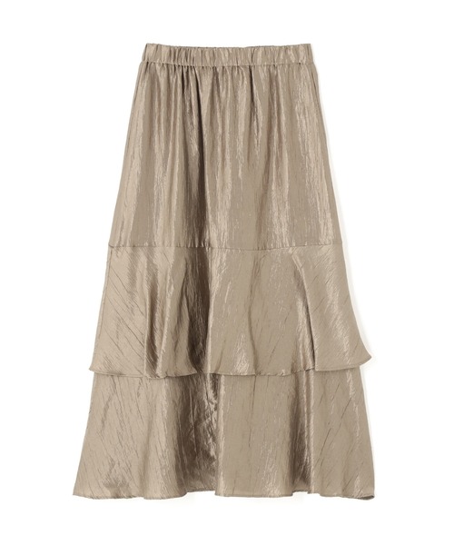 N.（N. Natural Beauty Basic）（エヌエヌナチュラルビューティーベーシック）の「シャイニーティアードスカート（スカート・レディース・オフホワイト/カーキ/グレー・P/S/MEDIUM）」の10枚目の写真