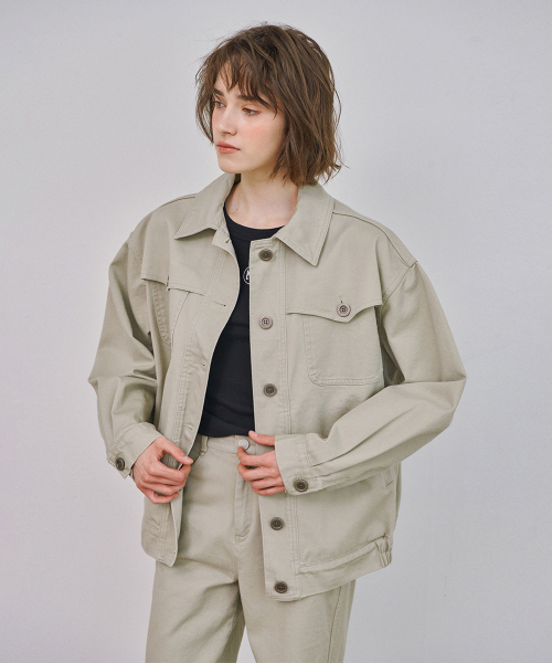 Western Work Jacket_Dust Beige