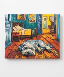 emonique（エモニーク）の「犬 シュナウザー デザイン 名画 壁掛け アートファインボード（ポスター/アート）」