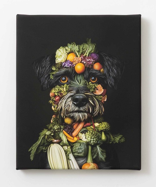 犬 シュナウザー デザイン 名画 壁掛け アートファインボード