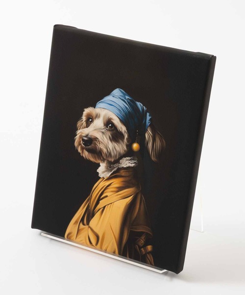 犬 シュナウザー デザイン 名画 壁掛け アートファインボード