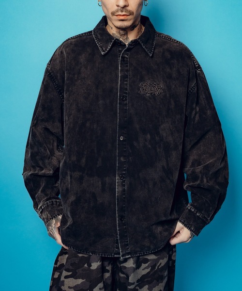 Subciety(サブサエティ)の「Washed duck shirt(シャツ/ブラウス・メンズ・グレー/ホワイト/ブラック・SMALL/MEDIUM/LARGE/X-LARGE)」の3枚目の写真