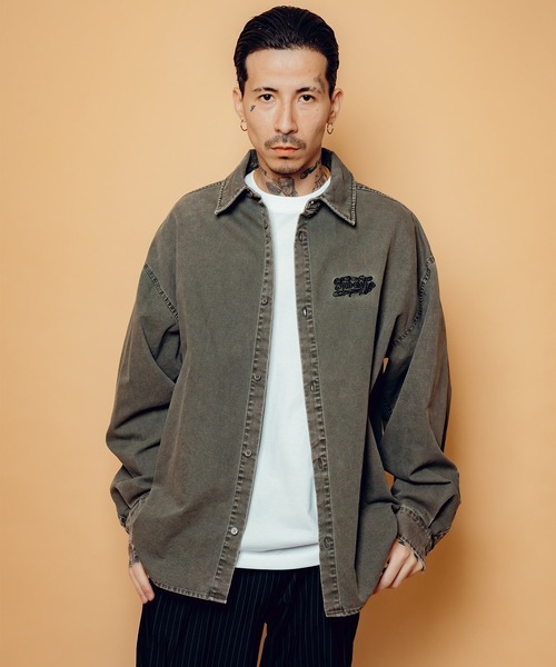 Subciety(サブサエティ)の「Washed duck shirt(シャツ/ブラウス・メンズ・グレー/ホワイト/ブラック・SMALL/MEDIUM/LARGE/X-LARGE)」の14枚目の写真